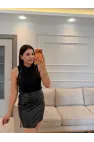 Taşlı Sakallı Triko Bluz