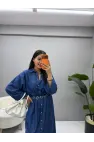 Tensel Denim Elbise
