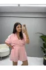 Tensel Kısa Kol Gömlek Şort Takım