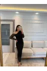 Tül Taşlı Elbise