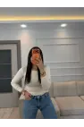 Uzun Kollu Çıt Çıtlı Body Bluz