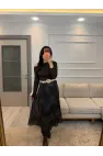 Veronica Astarlı Şifon Kemerli Etek