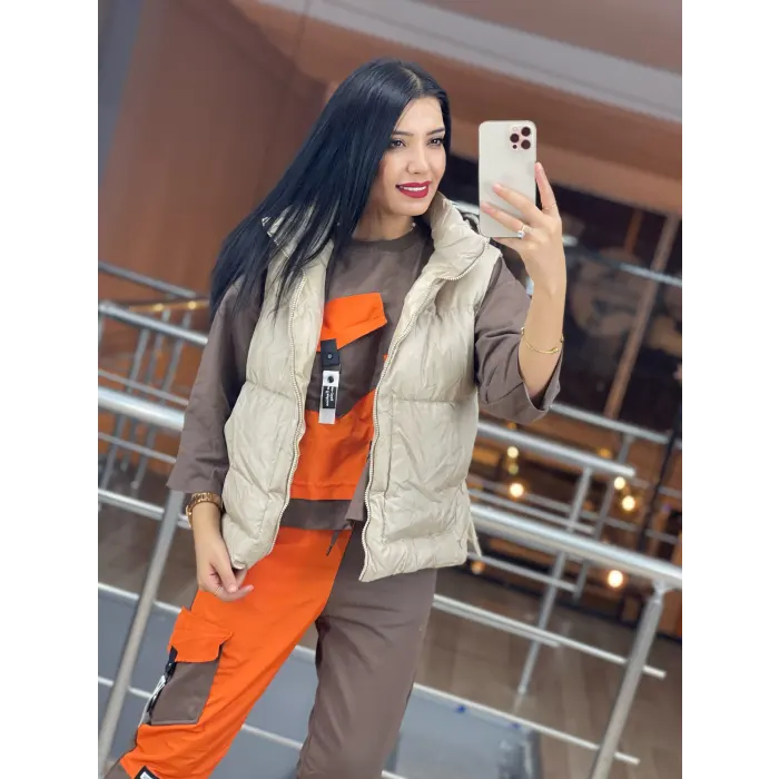 Chota Yırtmaçlı Çıtçıt Yelek