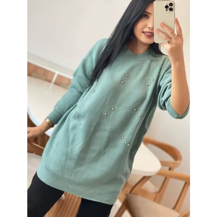 Filkete Taşlı Triko Kazak