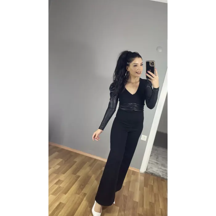 Liberya Bel Deri Kemerli Tulum