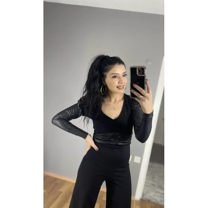 Liberya Bel Deri Kemerli Tulum