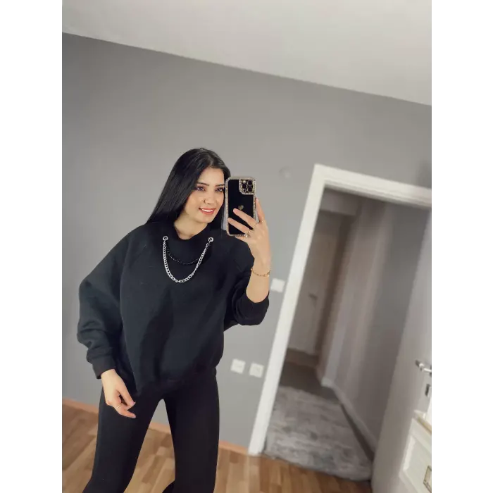 Merla Kolyeli Sweatshirt