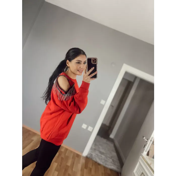 Olden Omuz Zincirli Sweatshirt