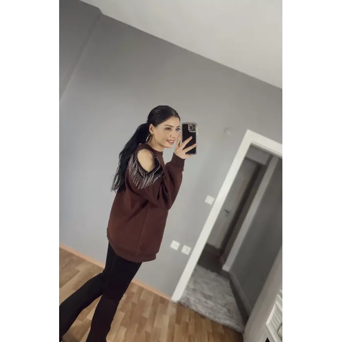 Olden Omuz Zincirli Sweatshirt