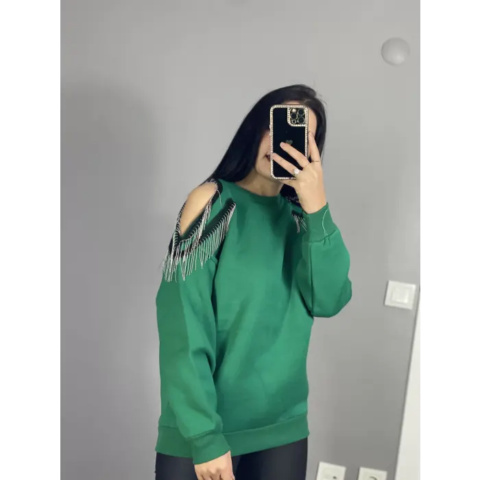 Olden Omuz Zincirli Sweatshirt