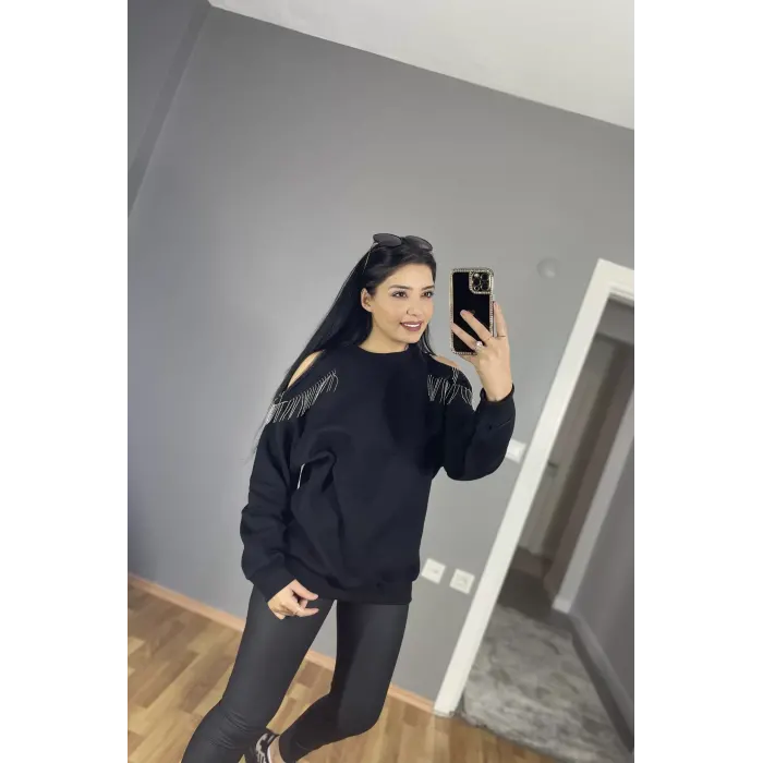 Olden Omuz Zincirli Sweatshirt