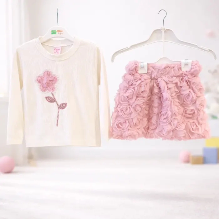 Çiçekli Tüllü Etekli Takım 2/5 Yaş