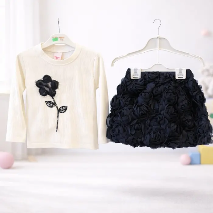 Çiçekli Tüllü Etekli Takım 2/5 Yaş