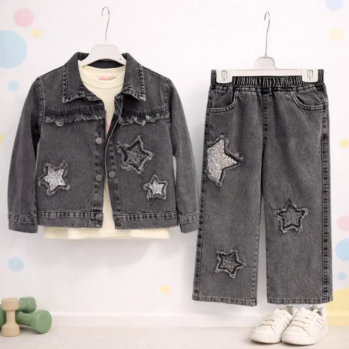 Yıldız Pullu Kot Takım 5/8 Yaş