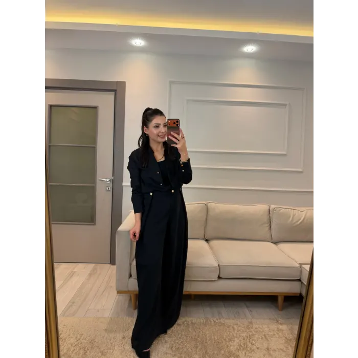 Gold Düğme Detaylı Tasarım Pantolon