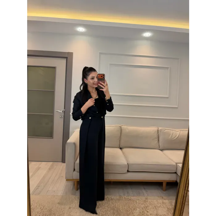 Gold Düğme Detaylı Tasarım Pantolon