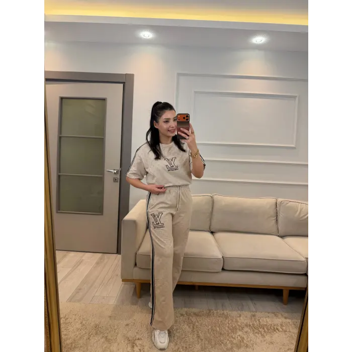 Lv Flok Baskılı İkili Takım