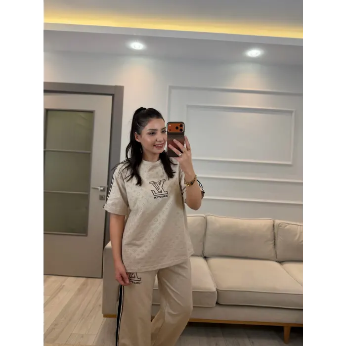 Lv Flok Baskılı İkili Takım