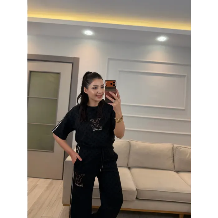 Lv Flok Baskılı İkili Takım