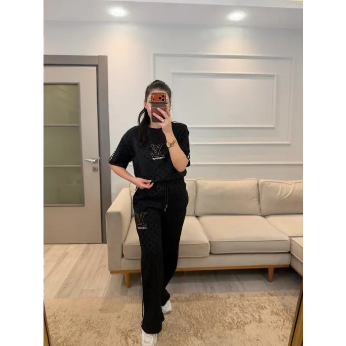 Lv Flok Baskılı İkili Takım