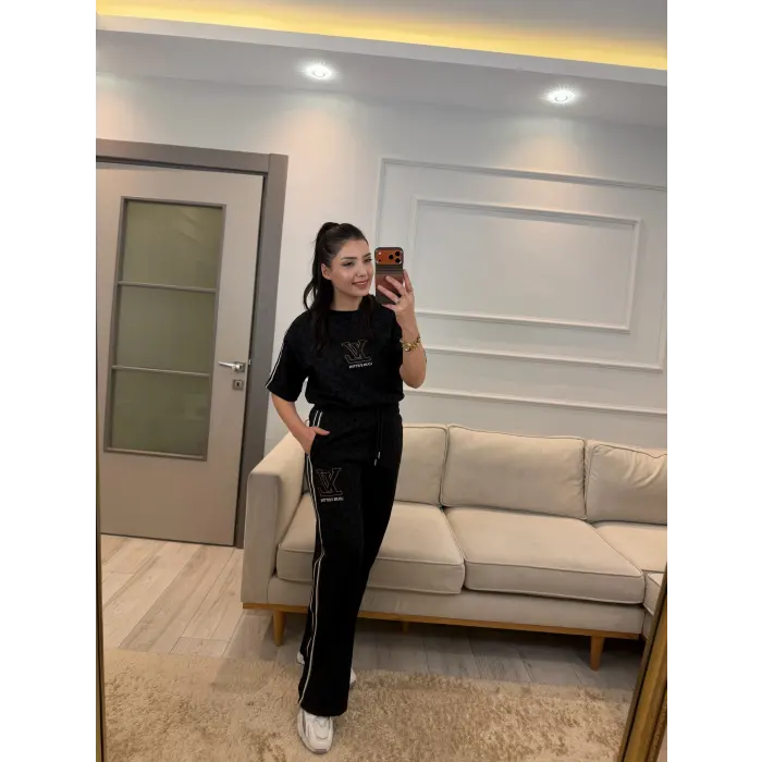 Lv Flok Baskılı İkili Takım