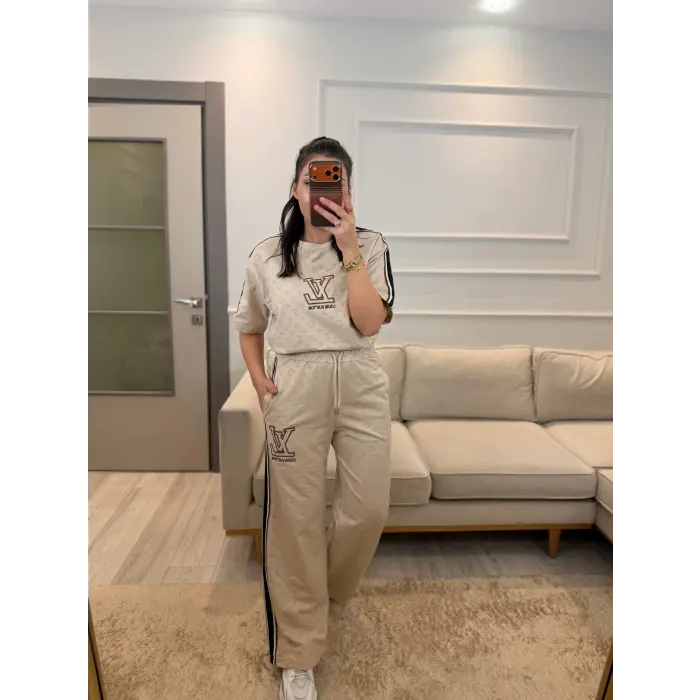 Lv Flok Baskılı İkili Takım