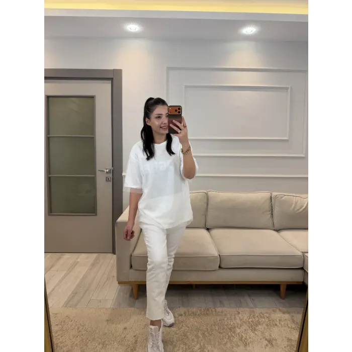 Vogax Tül Detaylı T-Shirt