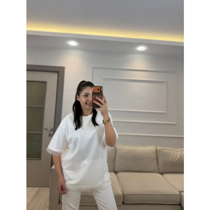 Vogax Tül Detaylı T-Shirt