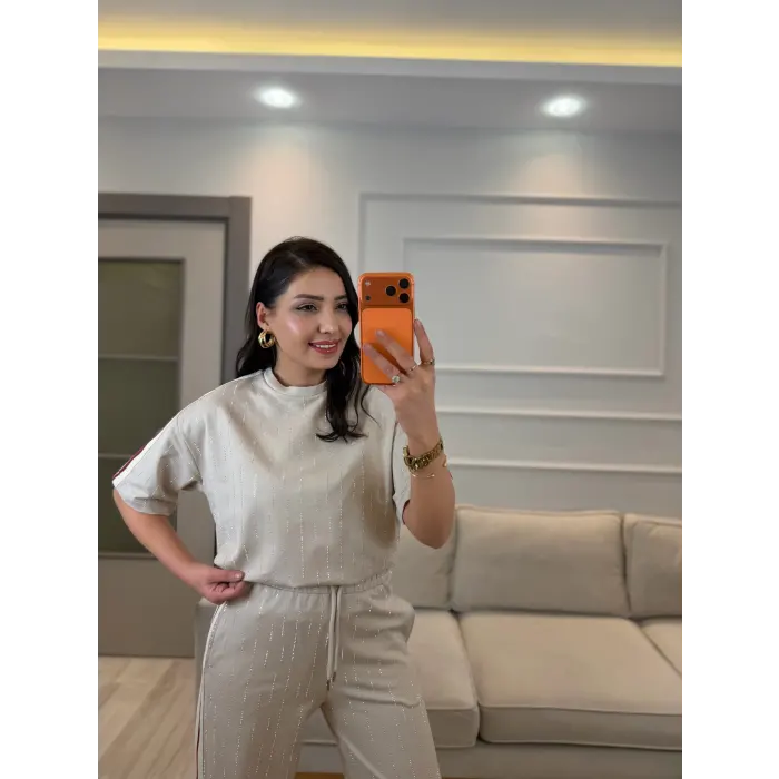 Su Yolu Taşlı Şeritli İkili Takım