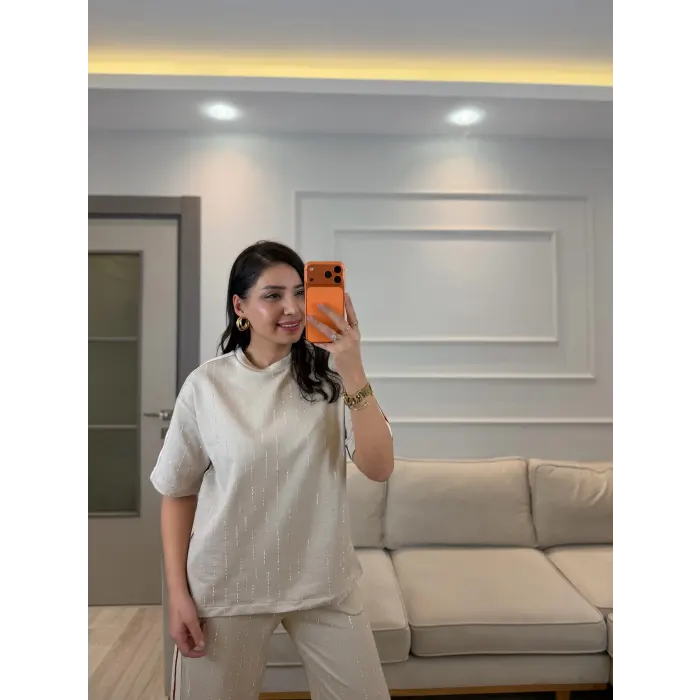 Su Yolu Taşlı Şeritli İkili Takım