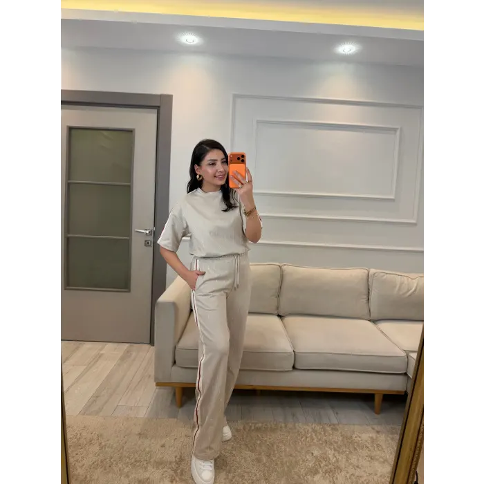 Su Yolu Taşlı Şeritli İkili Takım