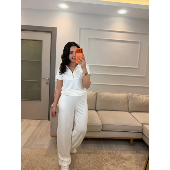 Oysh Fermuarlı Polo Yaka İkili Takım