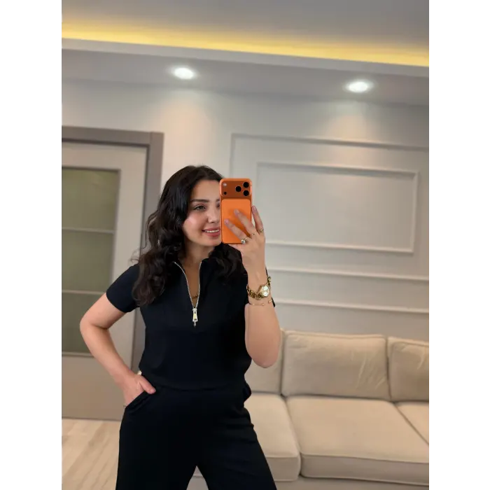 Oysh Fermuarlı Polo Yaka İkili Takım