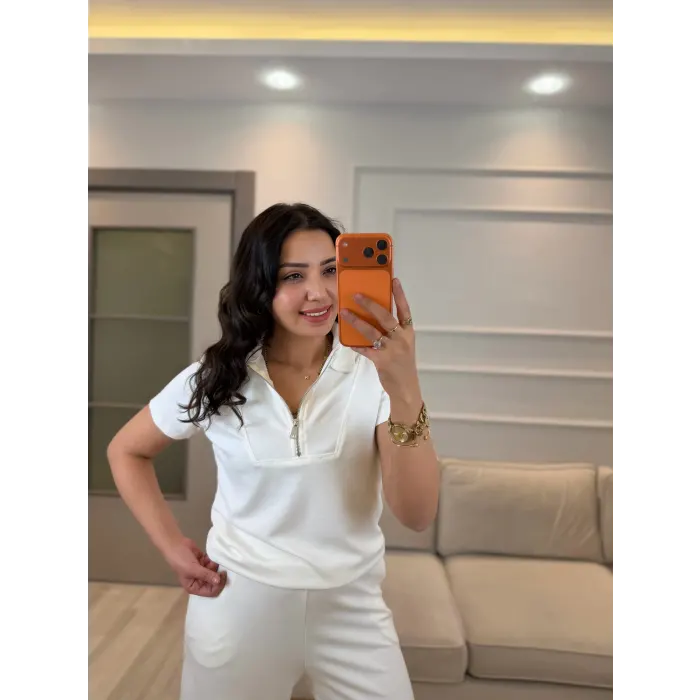 Oysh Fermuarlı Polo Yaka İkili Takım