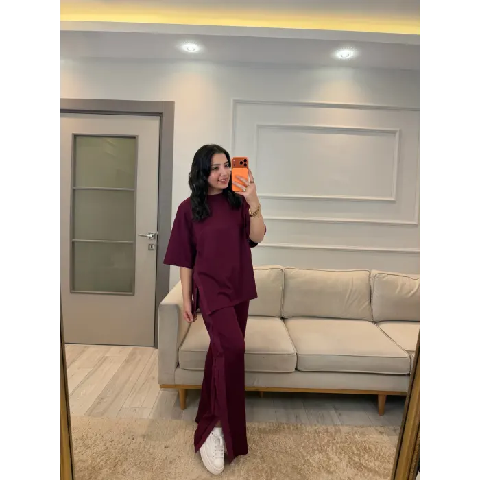 Oysh Yan Yırtmaçlı Paraşüt Garnili Takım