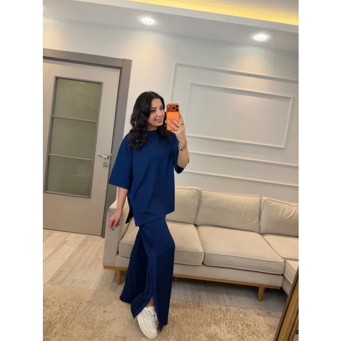 Oysh Yan Yırtmaçlı Paraşüt Garnili Takım