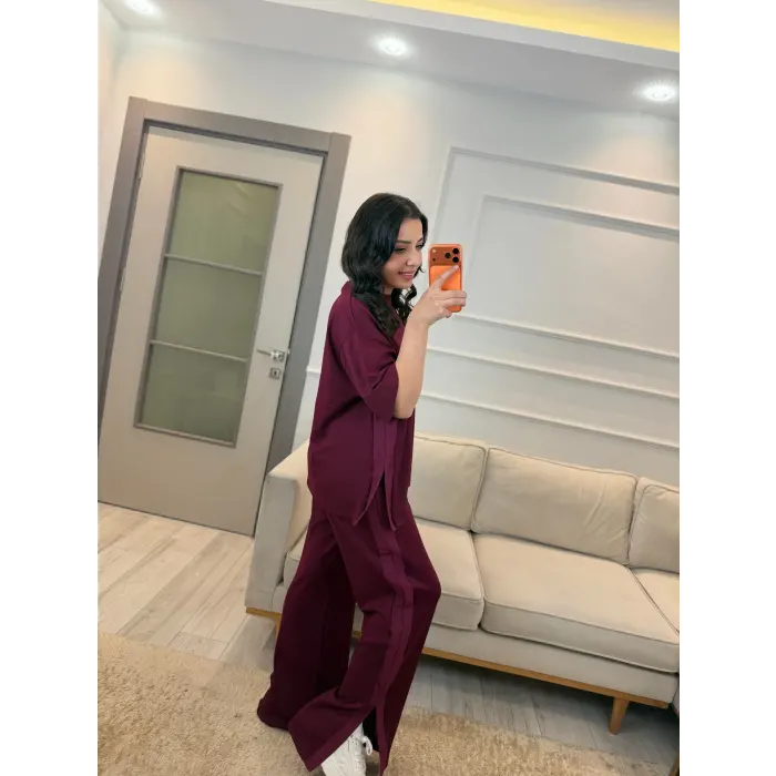 Oysh Yan Yırtmaçlı Paraşüt Garnili Takım