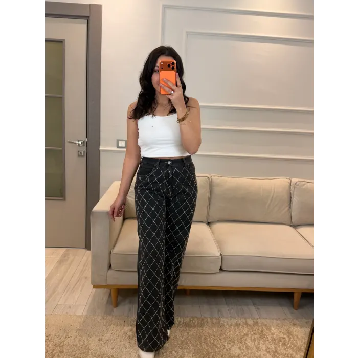 Tammy Çapraz Taşlı Palazzo Jean