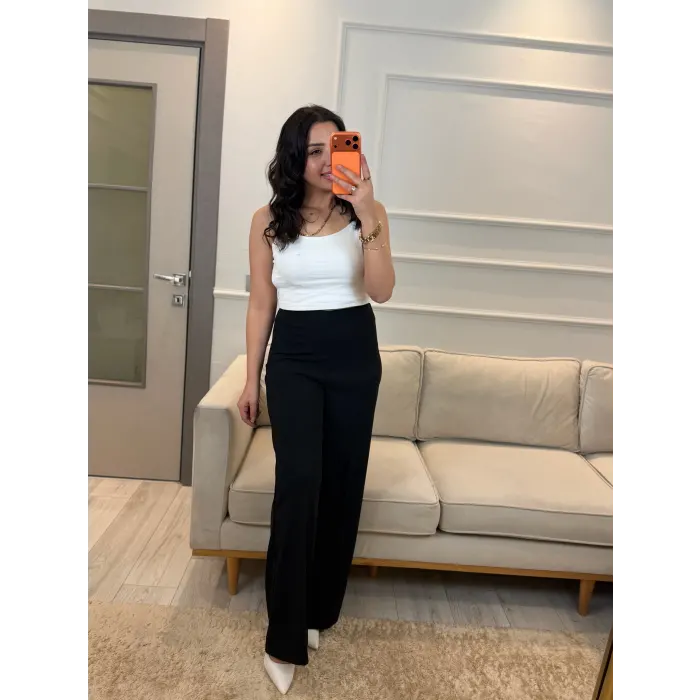 Crep Kumaş Palazzo Pantolon