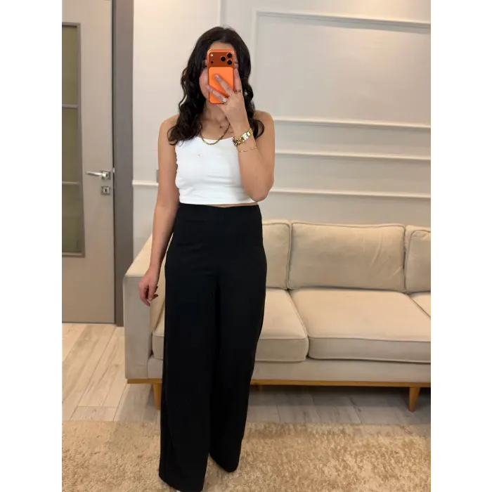 Crep Kumaş Palazzo Pantolon