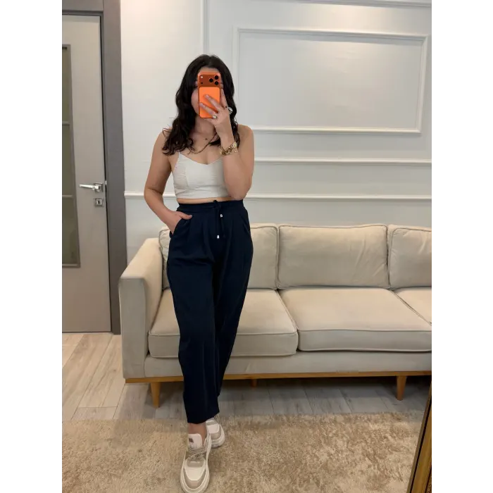 Lucka Pileli Şalvar Model Pantolon