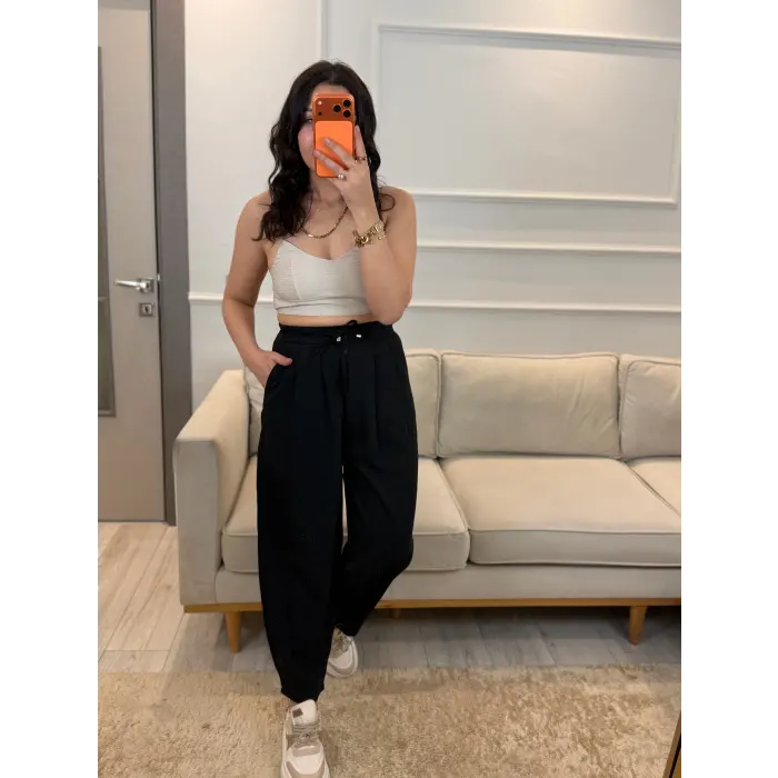 Lucka Pileli Şalvar Model Pantolon