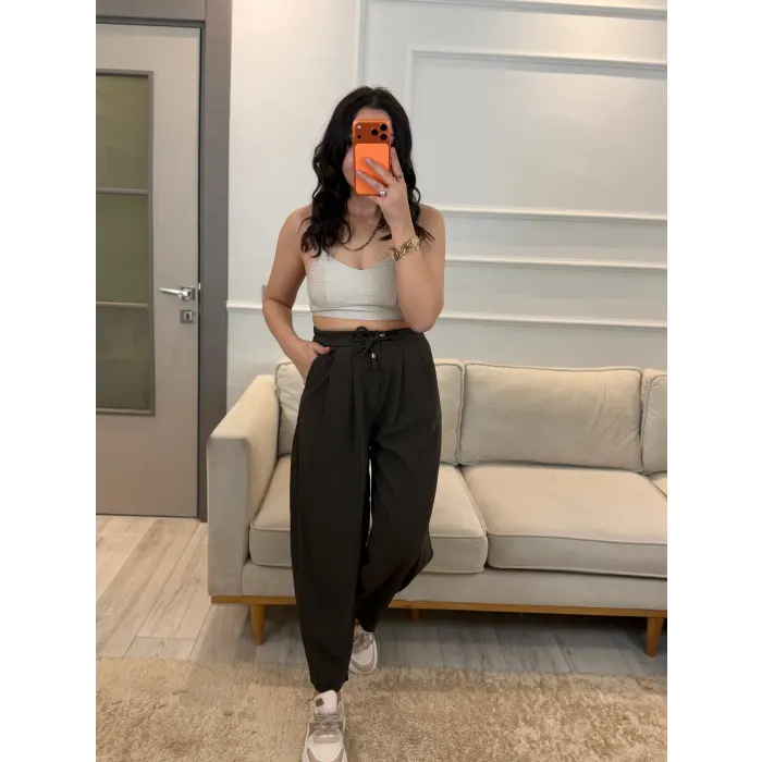 Lucka Pileli Şalvar Model Pantolon