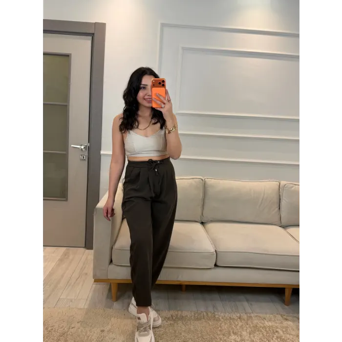 Lucka Pileli Şalvar Model Pantolon