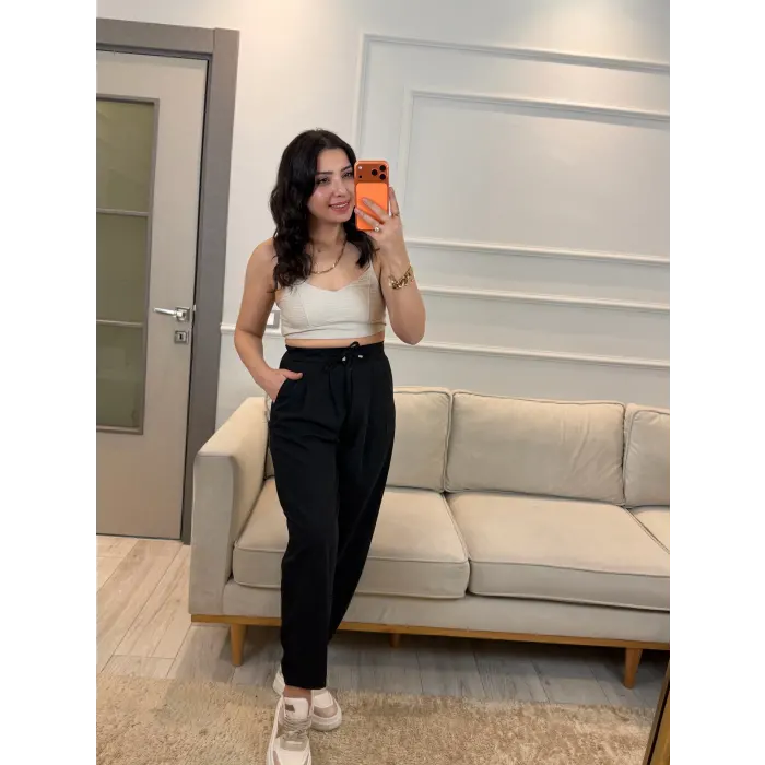 Lucka Pileli Şalvar Model Pantolon