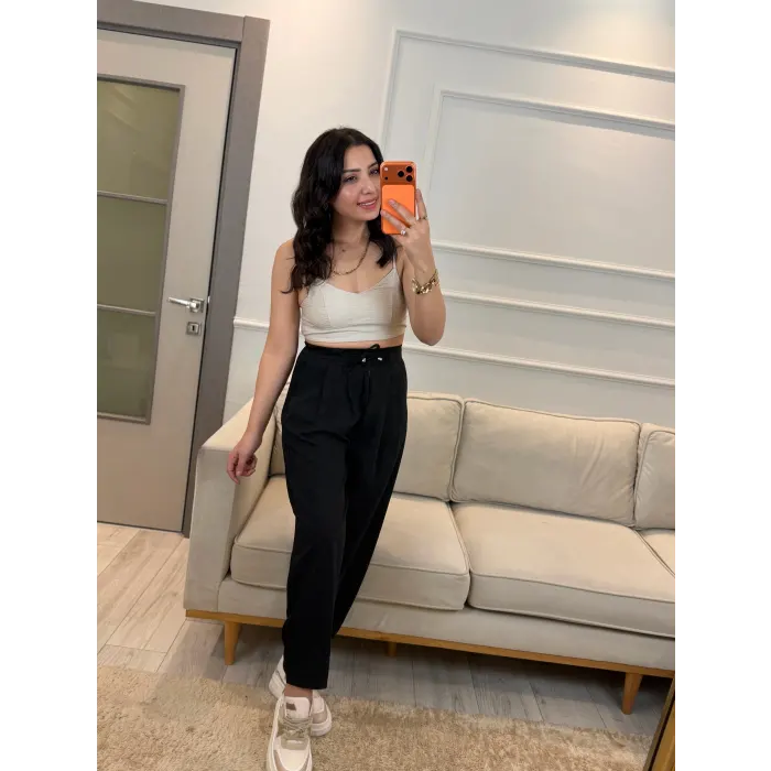 Lucka Pileli Şalvar Model Pantolon