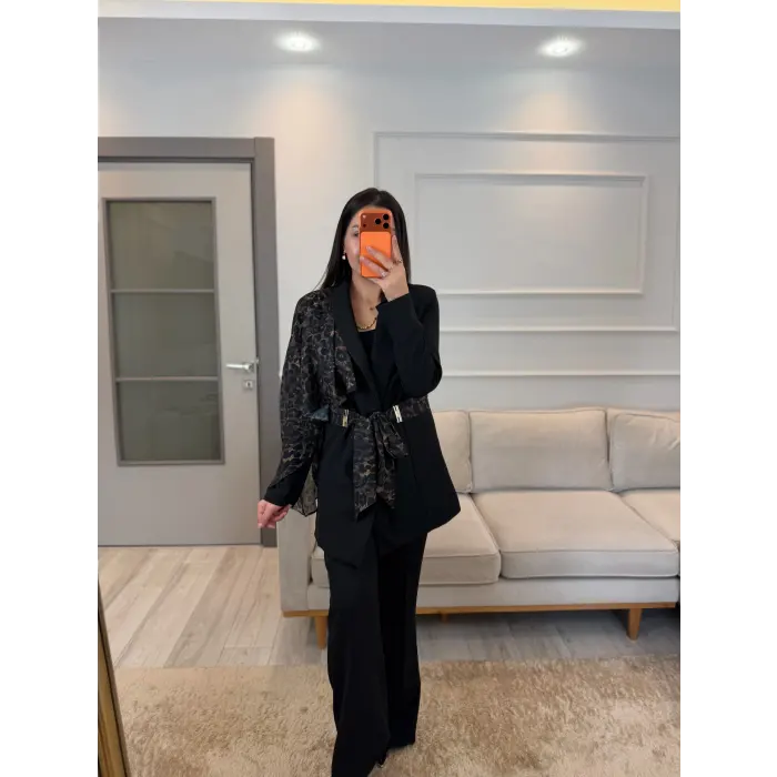 Premium Şal Detaylı Ceket Pantolon Takım