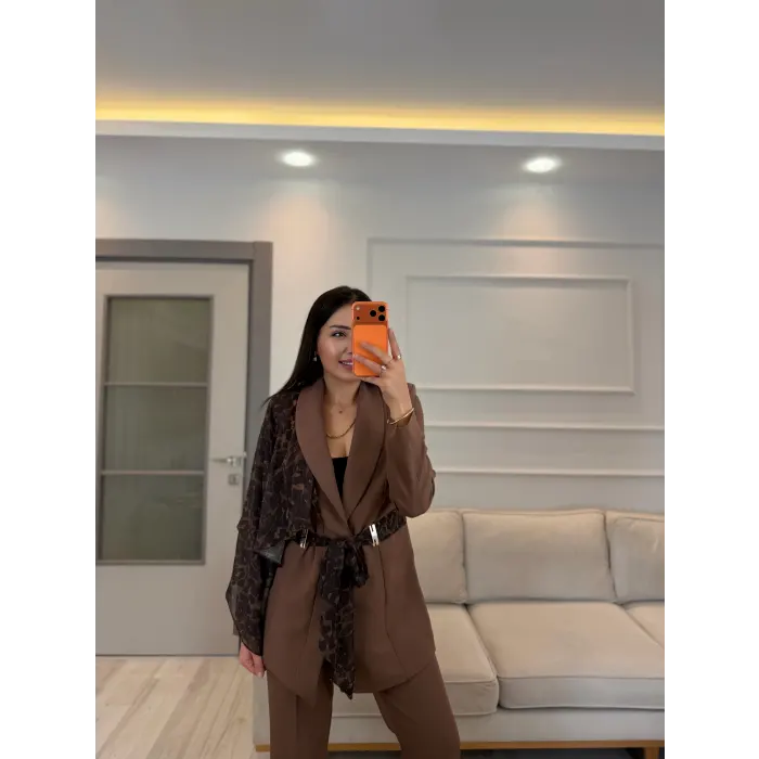 Premium Şal Detaylı Ceket Pantolon Takım