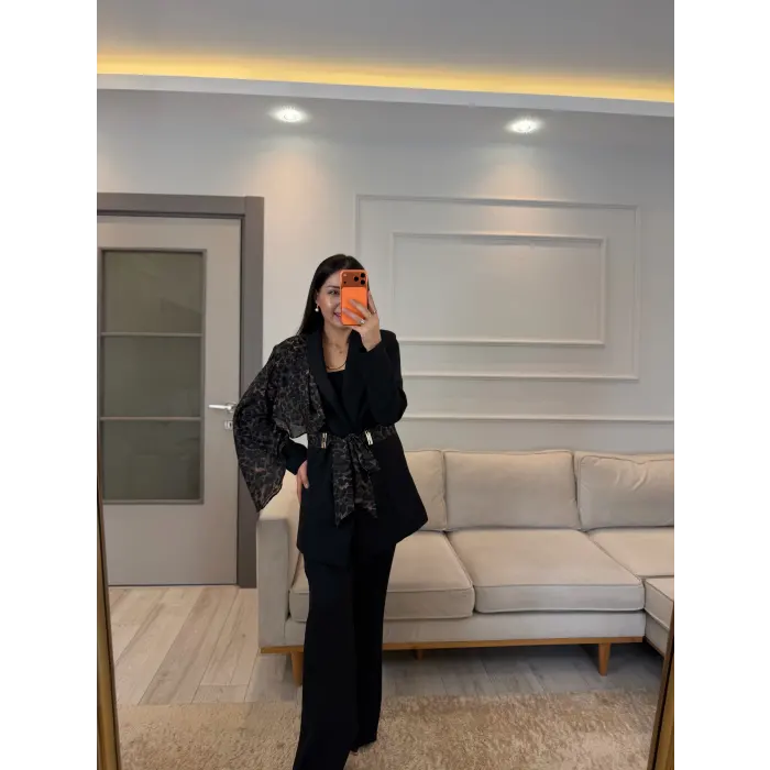 Premium Şal Detaylı Ceket Pantolon Takım