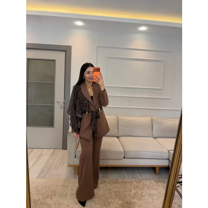 Premium Şal Detaylı Ceket Pantolon Takım
